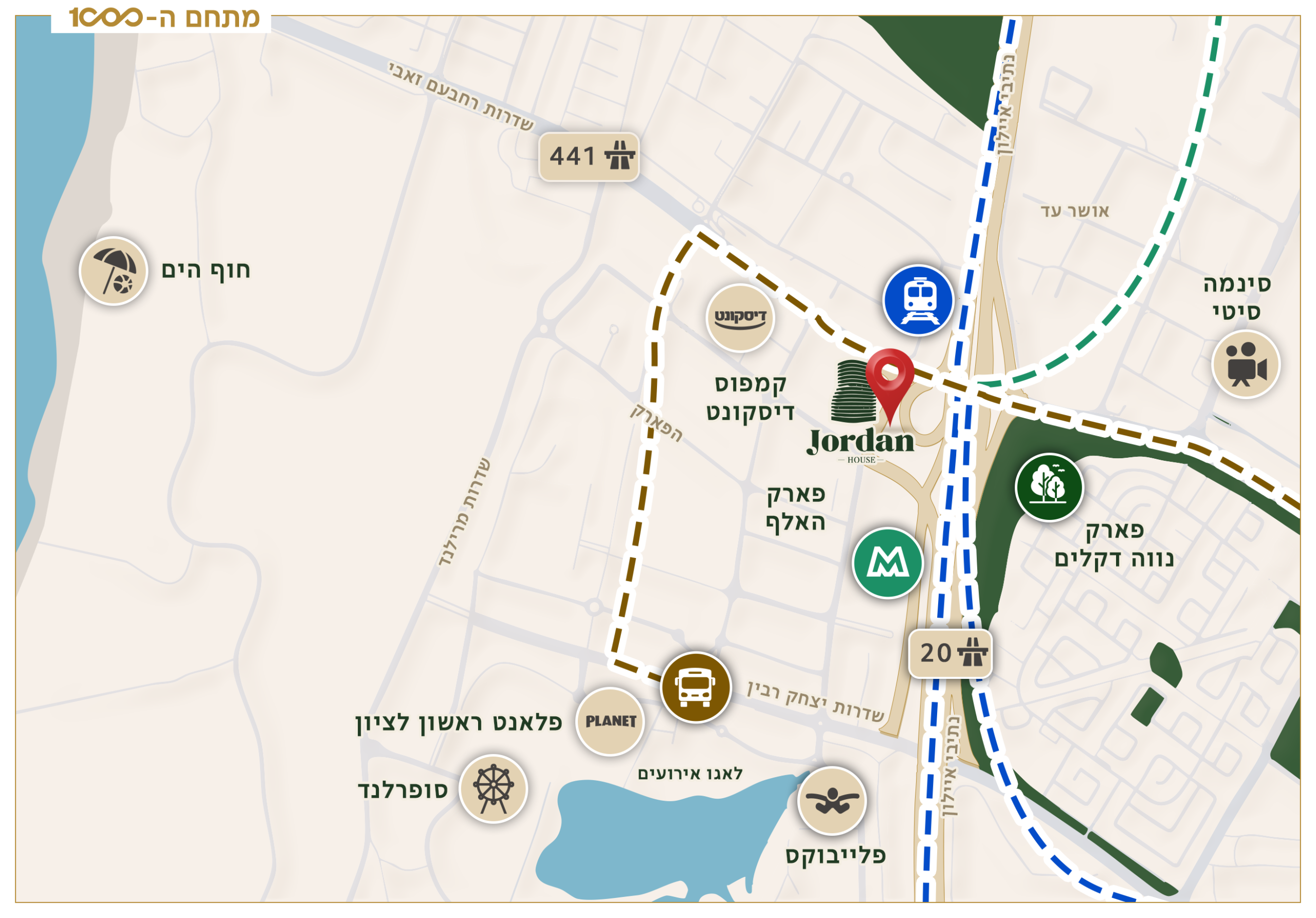 מפת הסביבה של פרויקט ג'ורדן האוס